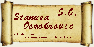 Stanuša Osmokrović vizit kartica